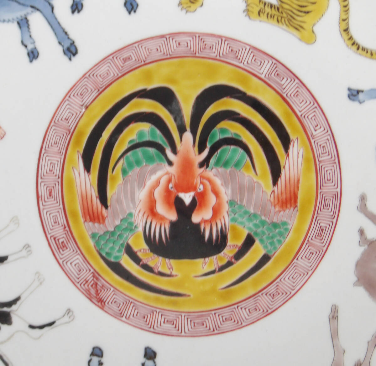 色絵　十二支の図　大皿_画像2