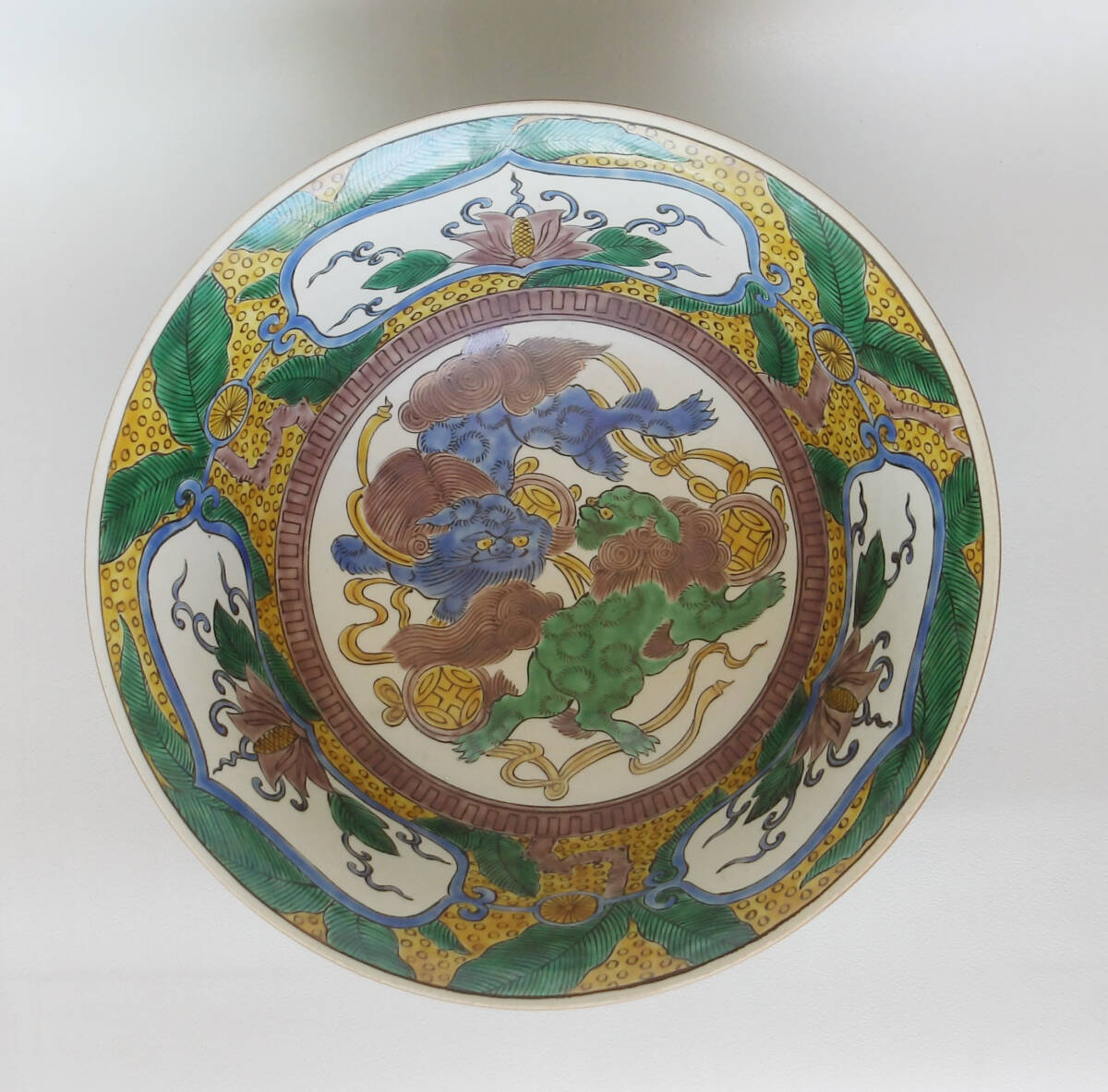 色絵　獅子の図　大鉢_画像2