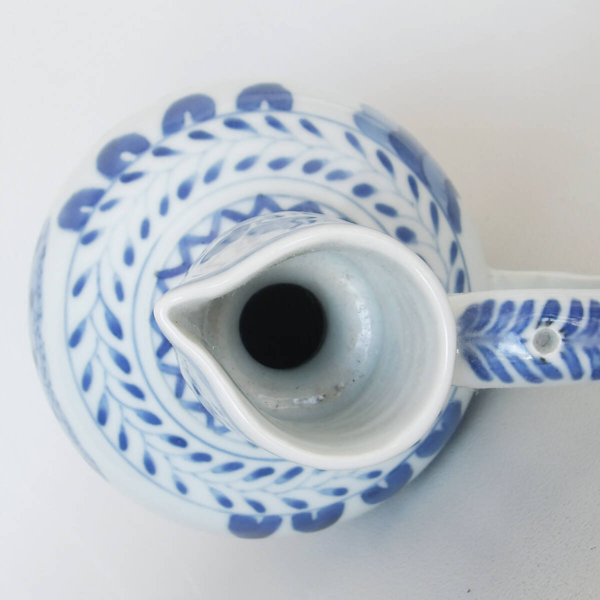 染付　人物の図　水注_画像6