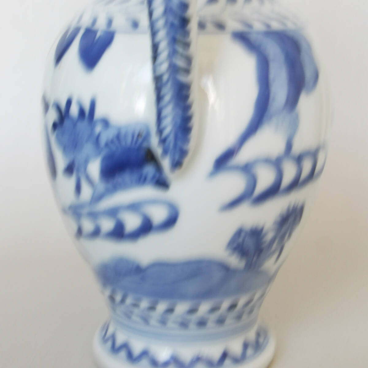 染付　人物の図　水注_画像3