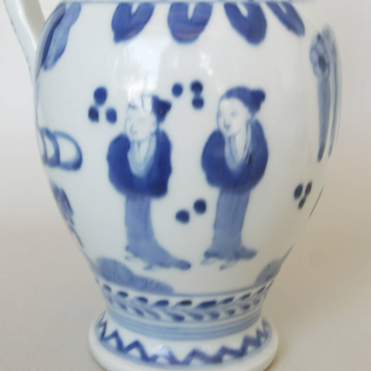 染付　人物の図　水注_画像4