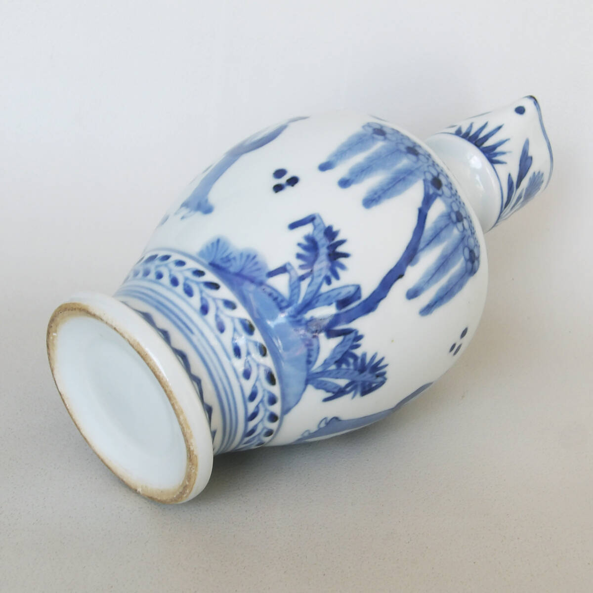 染付　人物の図　水注_画像8