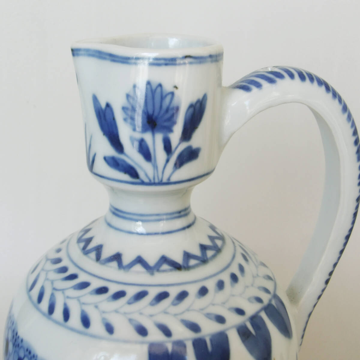 染付　人物の図　水注_画像7