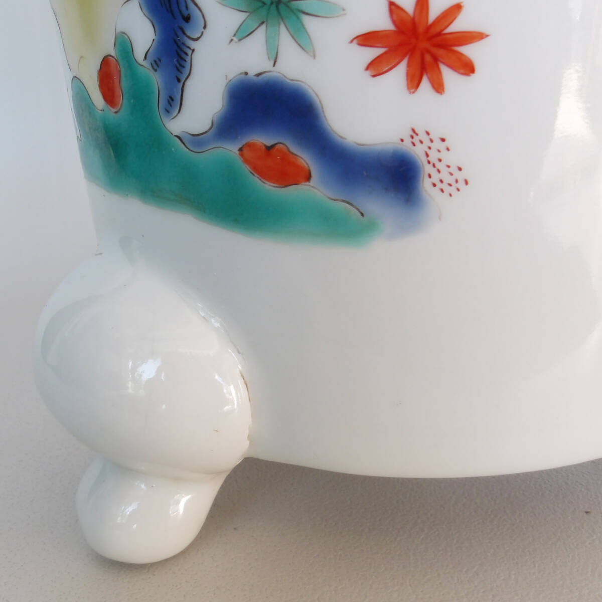 色絵　花鳥の図　蘭鉢　盆栽_画像8