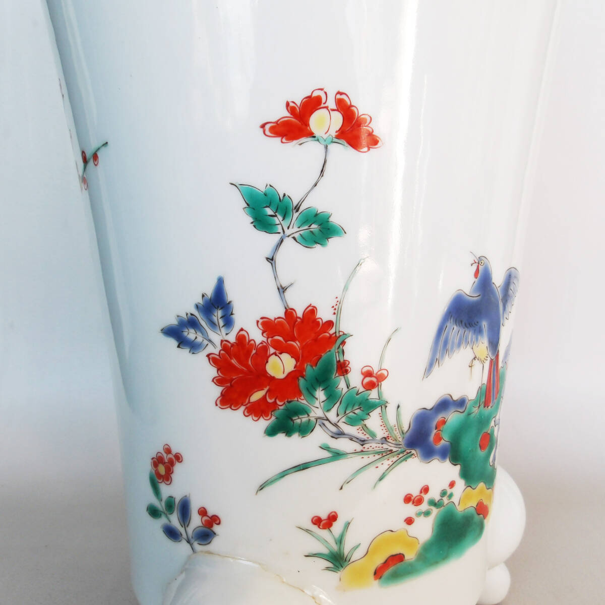 色絵　花鳥の図　蘭鉢　盆栽_画像2