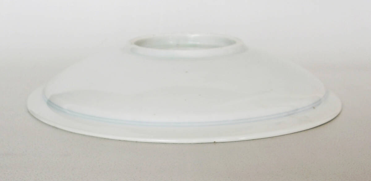 染付　楼閣　山水　帆船　人物の図　中皿_画像9