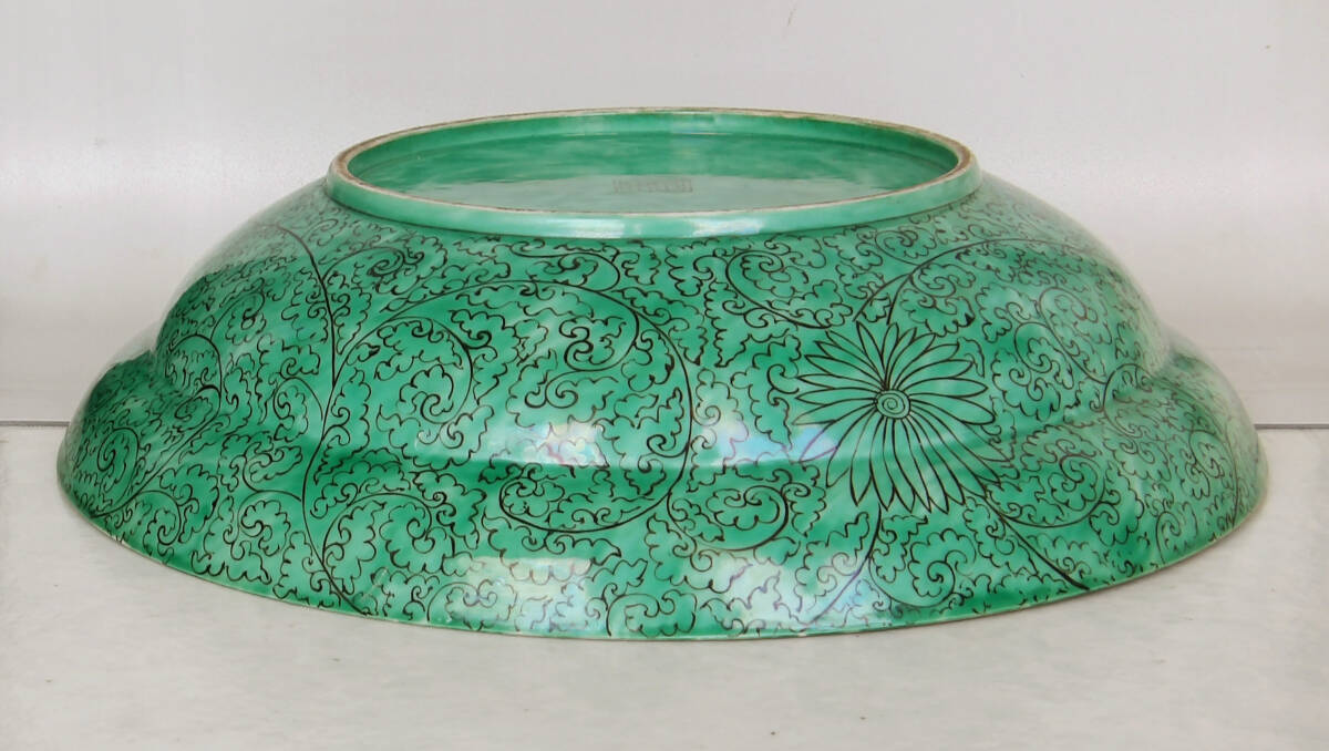 色絵　花の図　大皿_画像9