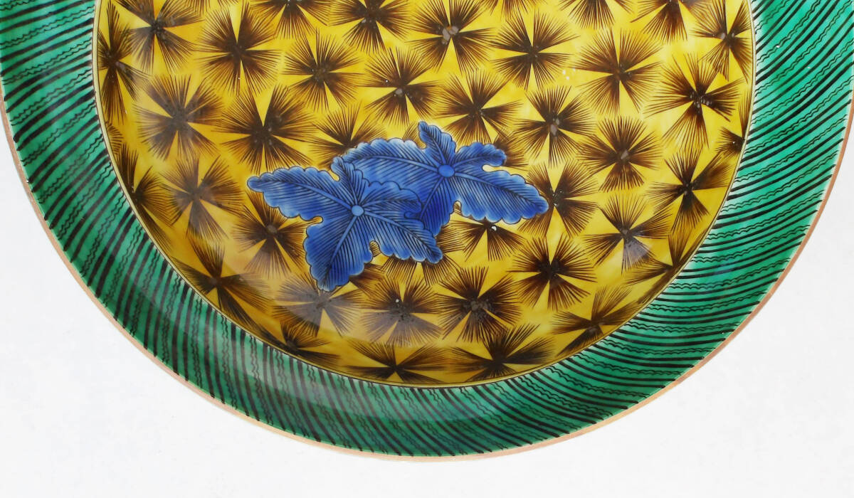 色絵　花の図　大皿_画像3