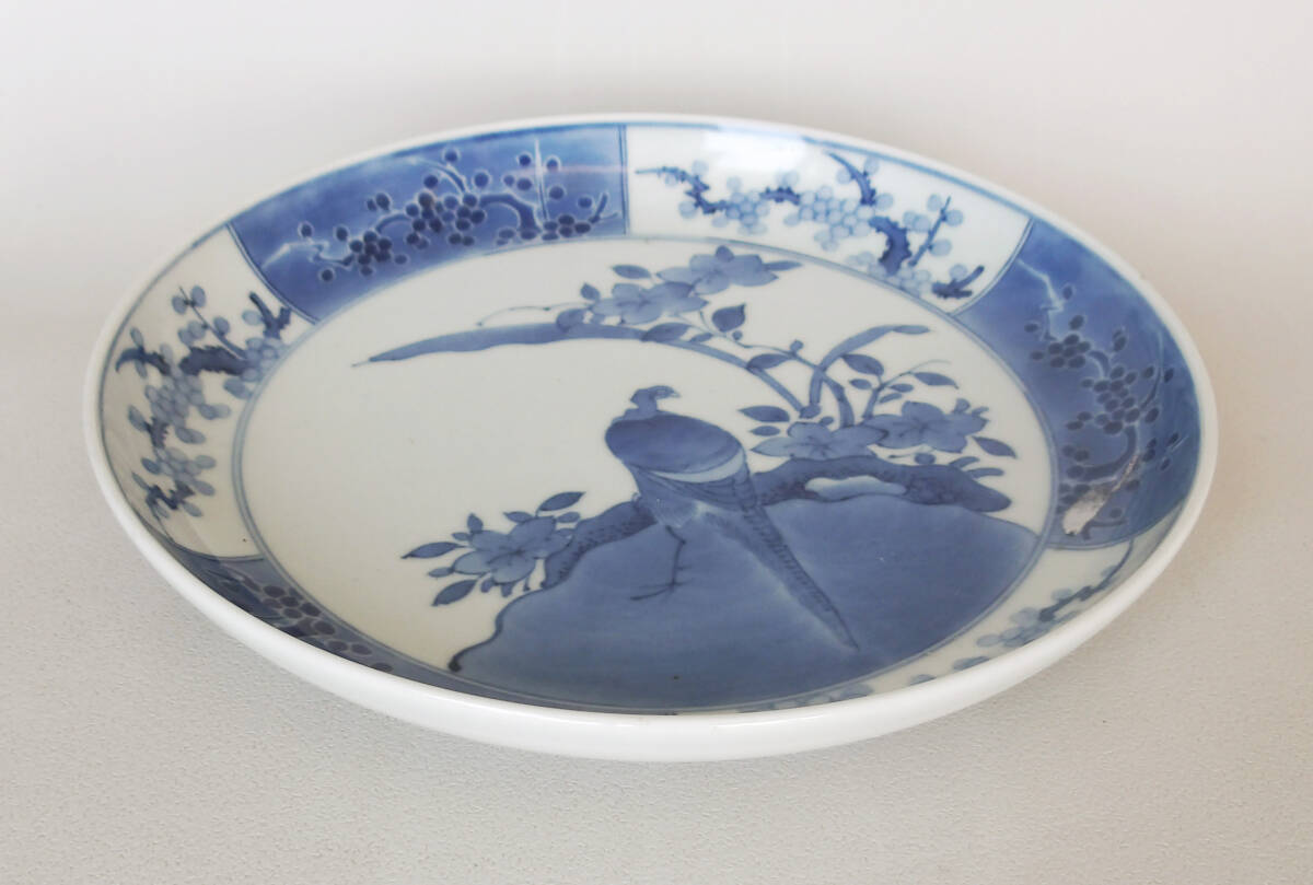 染付 花鳥の図 中皿_画像5