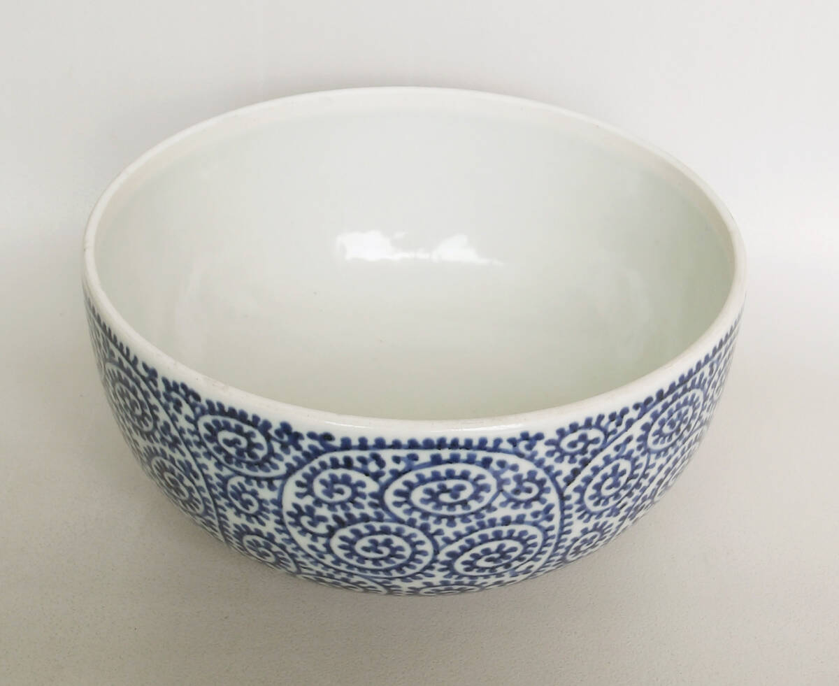 染付　蛸唐草の図　大鉢_画像3