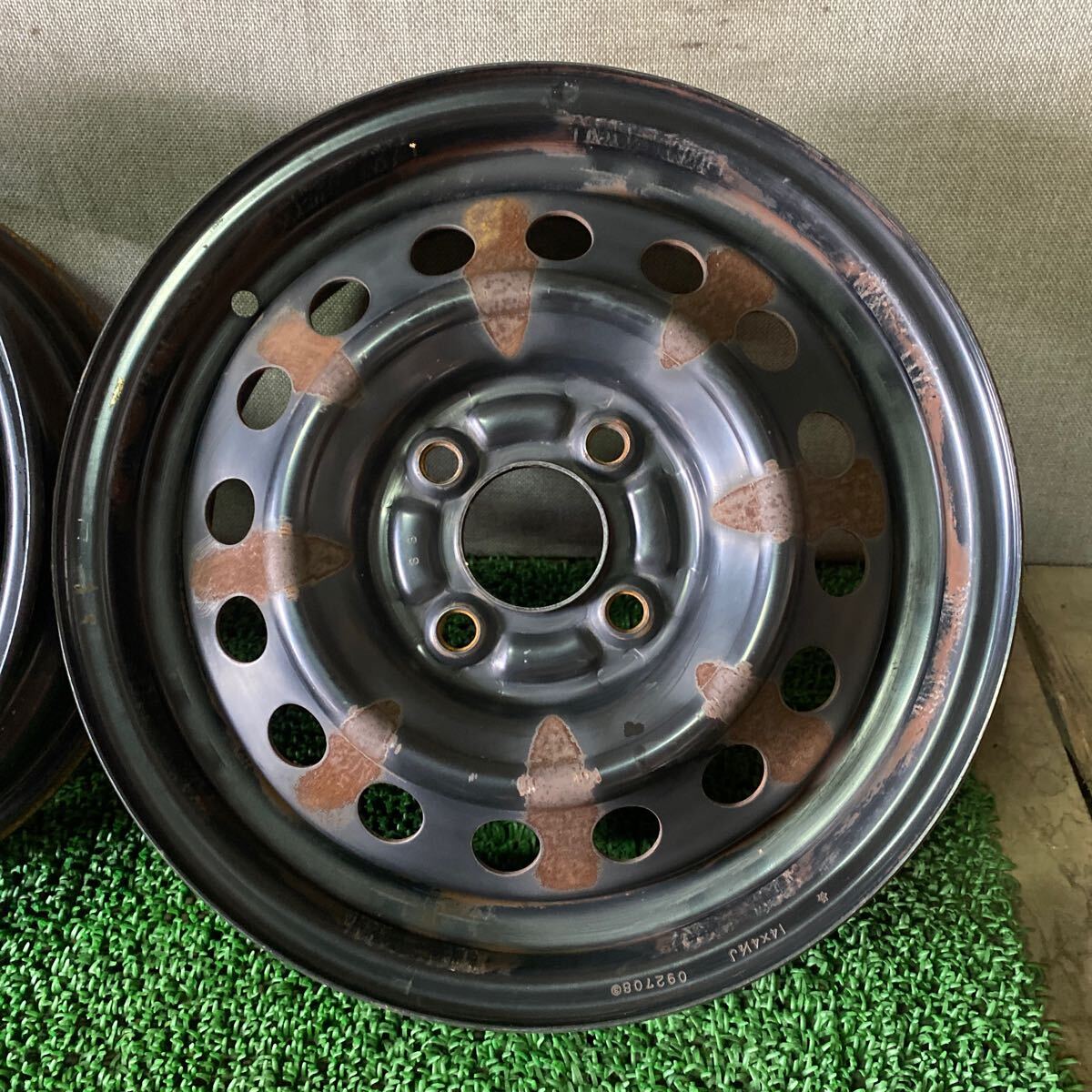 スバル SUBARU純正ホイール ステラ サンバー 14インチ 14×4.5J+45 PCD100-4H ハブ;59mm 沖縄離島発送不可_画像5