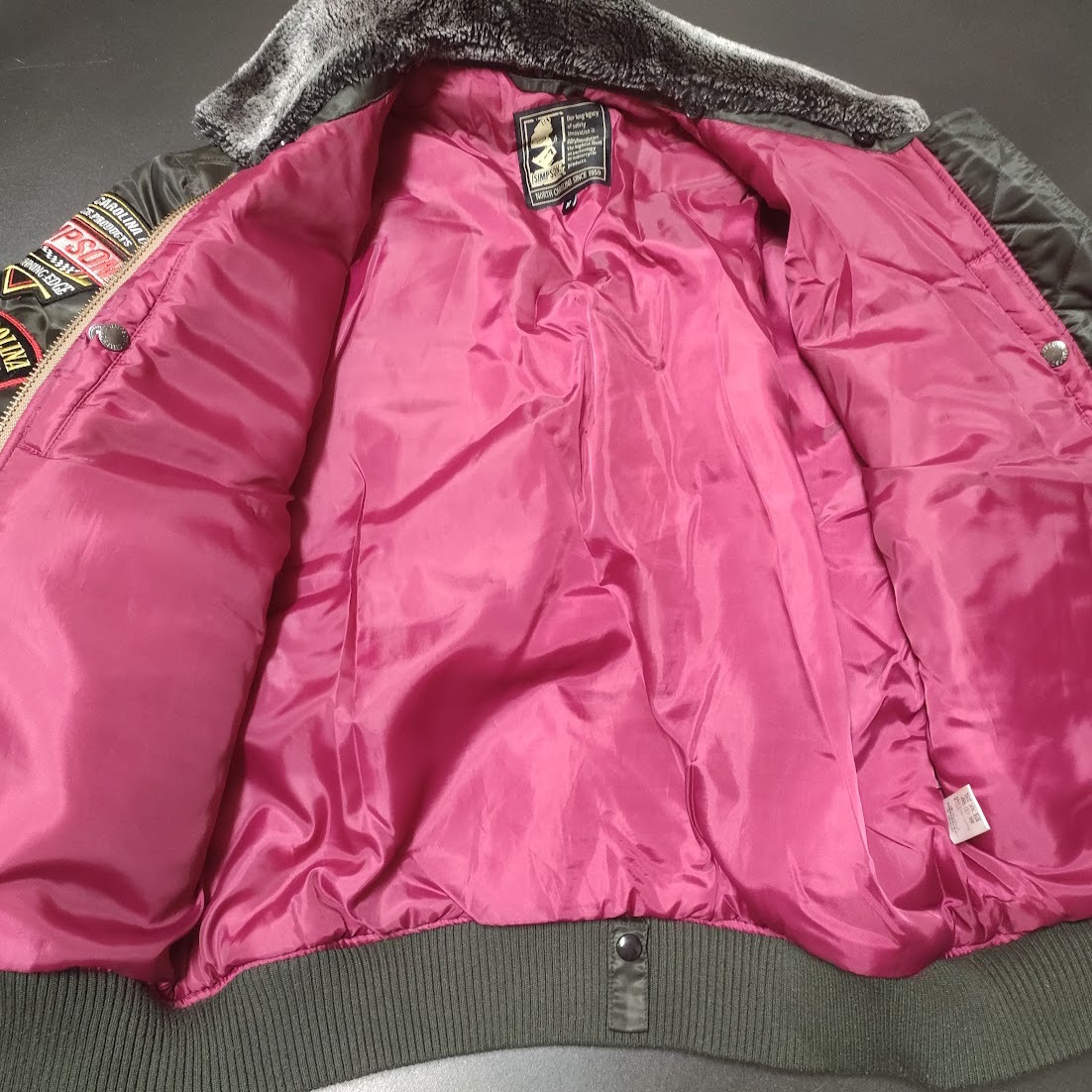 送料無料 美品 SIMPSON フライトジャケット ライディングジャケット シンプソン_画像4