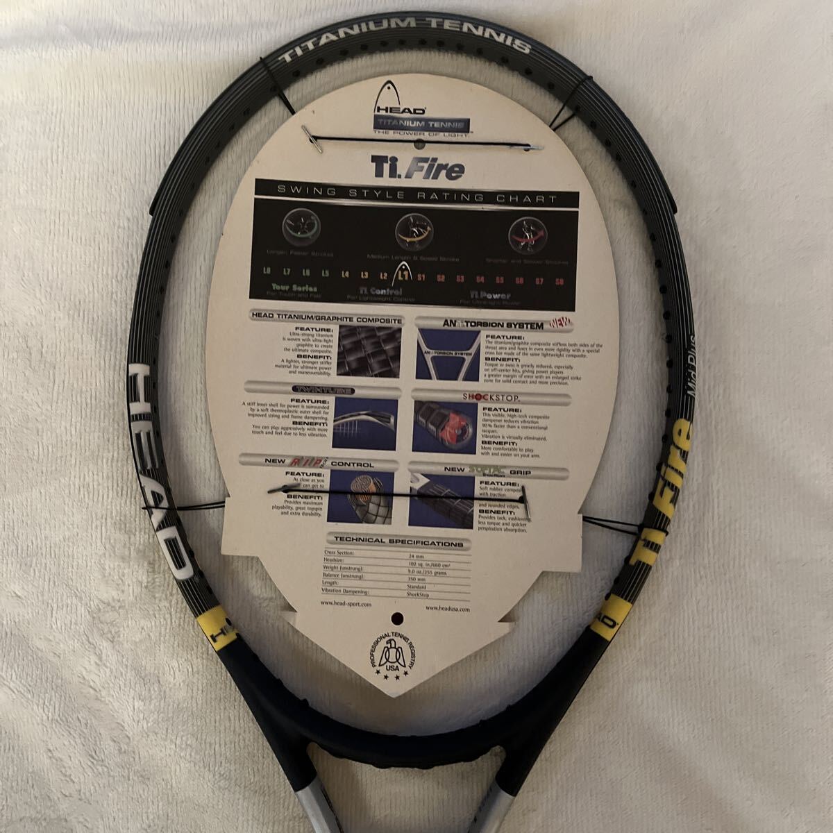 新品 HEAD ヘッド硬式テニスラケット Ti.Fire G1 軽量 102_画像6
