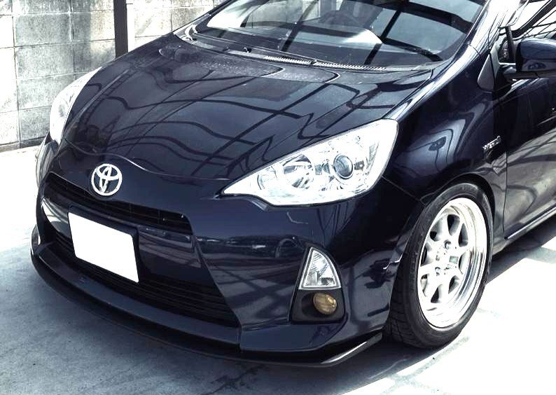 [特価/未使用/黒塗装済み/ビス付属]★Stage21/セレブリップ★NHP10 アクア G/L/S用FRP製エアロフロントリップスポイラー ［D/AQUA］_画像1