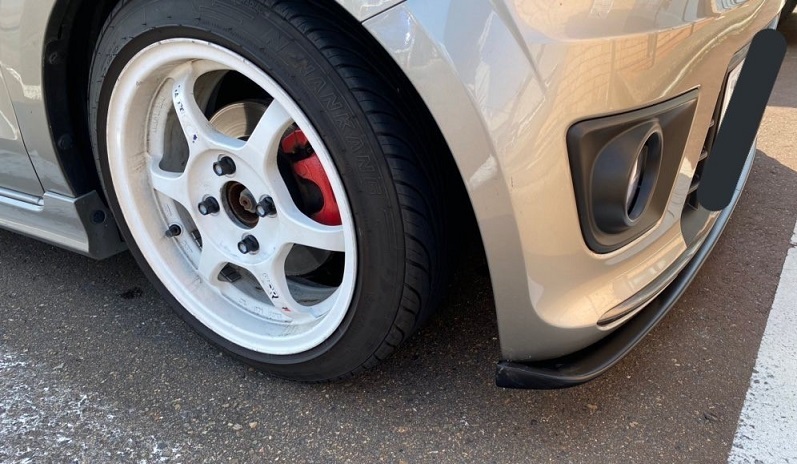 ★売り切り★[未使用/黒塗装済み/ビス付属]★Stage21/セレブリップ★HA36S アルトワークス用エアロフロントリップスポイラー ［D/WORKC］_画像2