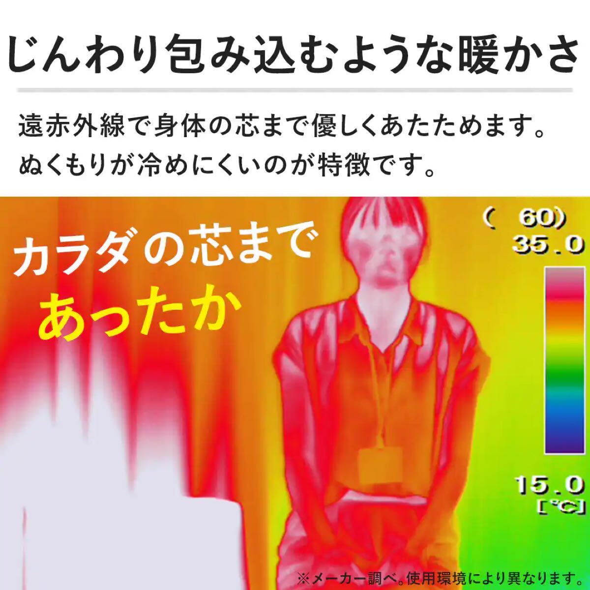 【新品未開封】ｓｉｒｏｃａ　遠赤軽量ヒーターかるポカ　ホワイト　SN-M451(W) ☆_画像3