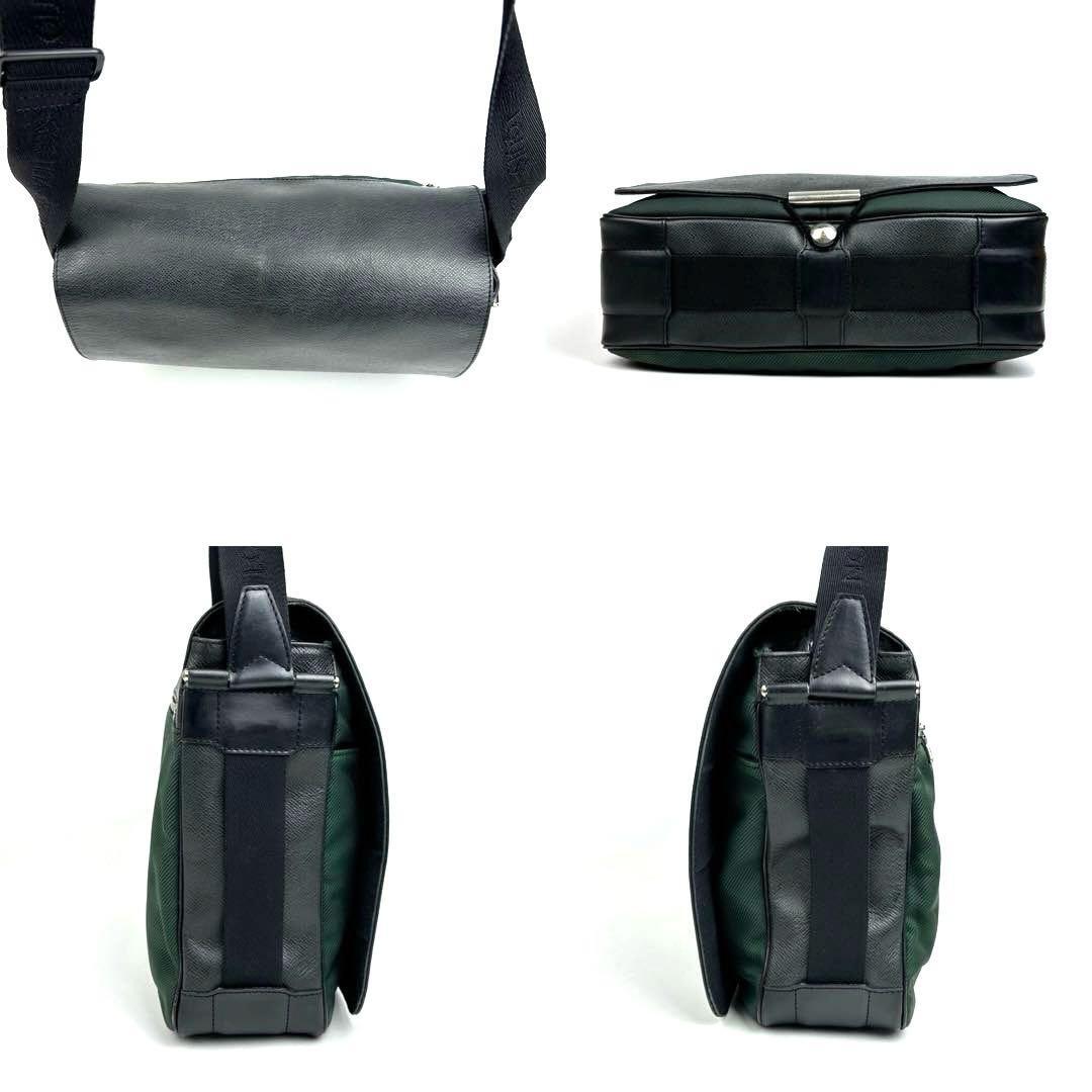 美品■Louis Vuitton ルイヴィトン ヴィクトール タイガ LV M30144 SP0012 ショルダーバッグ クロスボディ 肩掛け 斜め掛け 革 黒 男女兼用_画像4