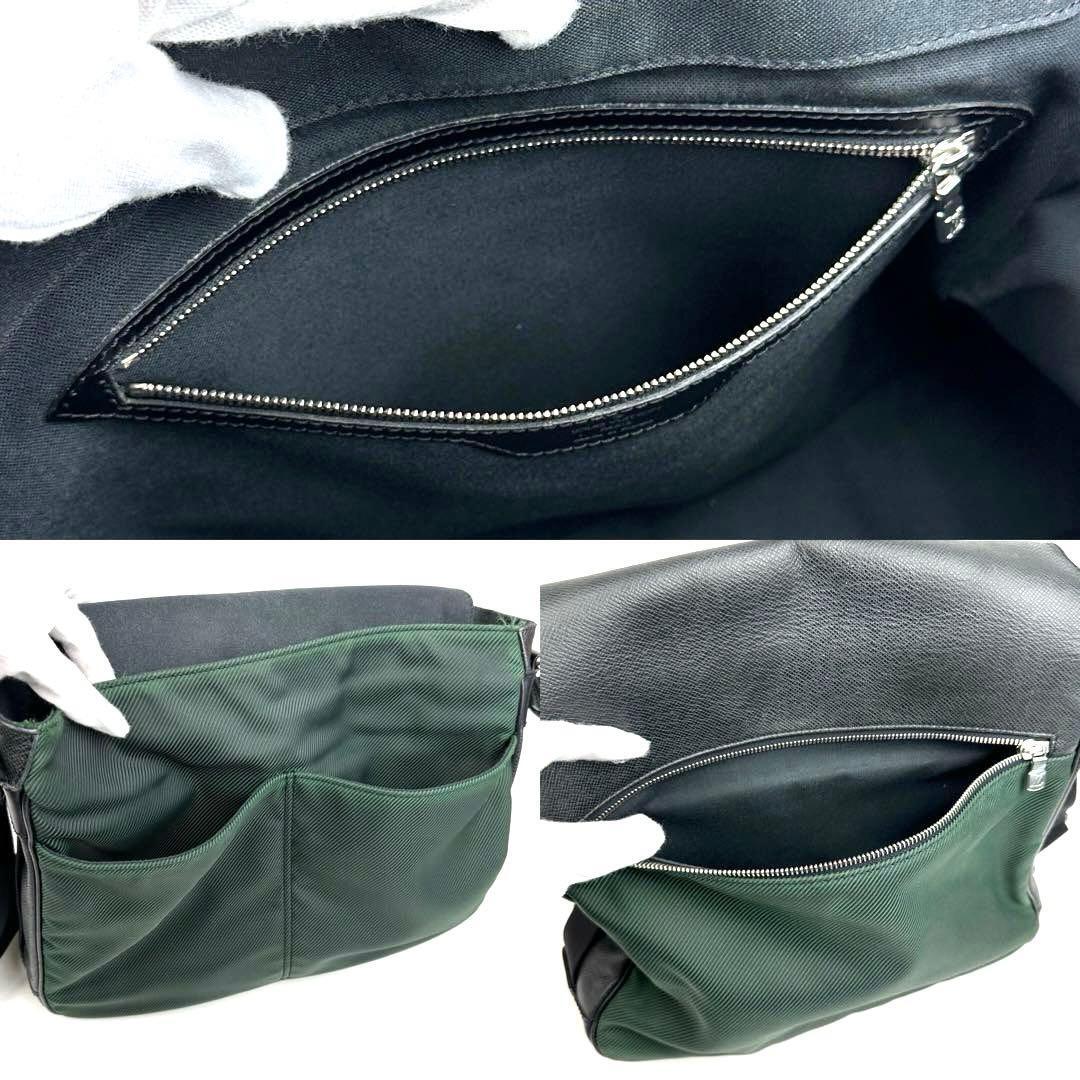 美品■Louis Vuitton ルイヴィトン ヴィクトール タイガ LV M30144 SP0012 ショルダーバッグ クロスボディ 肩掛け 斜め掛け 革 黒 男女兼用_画像8