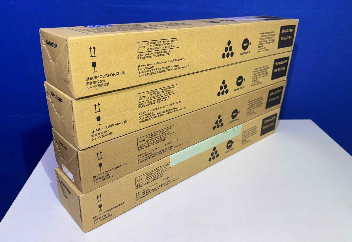 【越谷発】【SHARP】☆MX-61JT(A) ブラック4本セット ☆純正未使用トナー (36881)_画像4