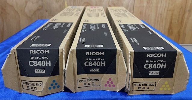 【大阪発】☆純正未使用品☆【RICOH】トナー SPC840H　C×1・M×1・Y×1（8199）_画像3