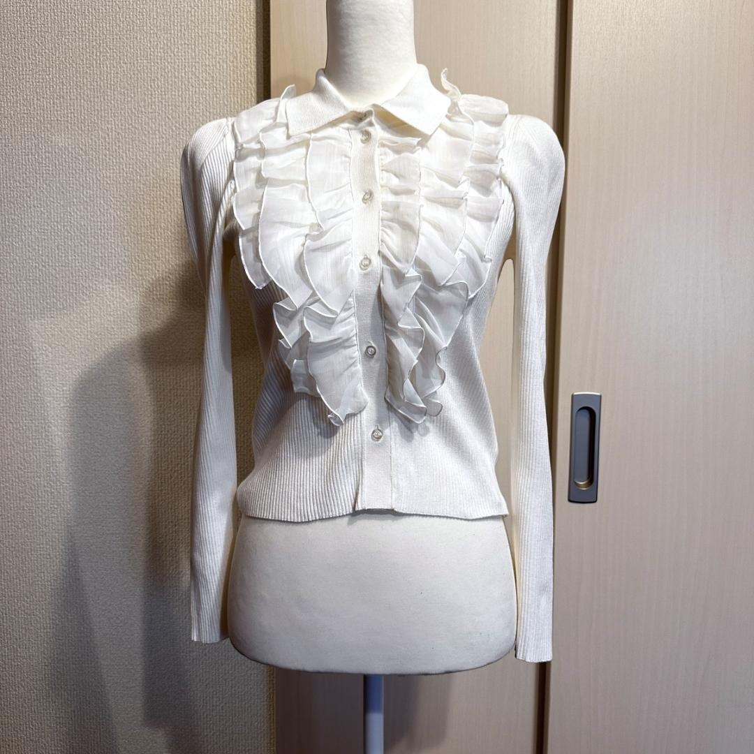 【新品タグ付】【SNIDEL】レースセーター 襟付き フリーサイズ/ ak503_画像1