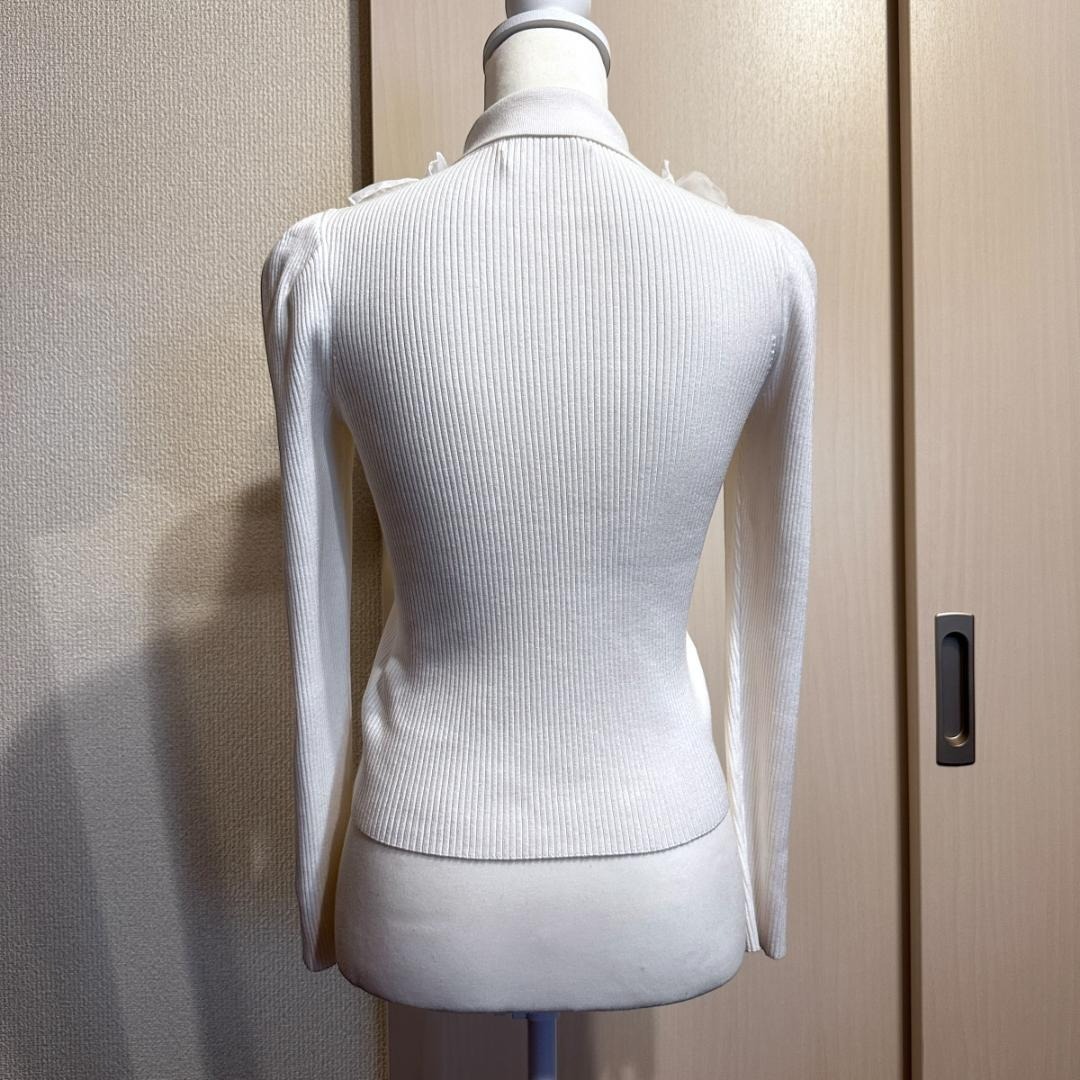 【新品タグ付】【SNIDEL】レースセーター 襟付き フリーサイズ/ ak503_画像3