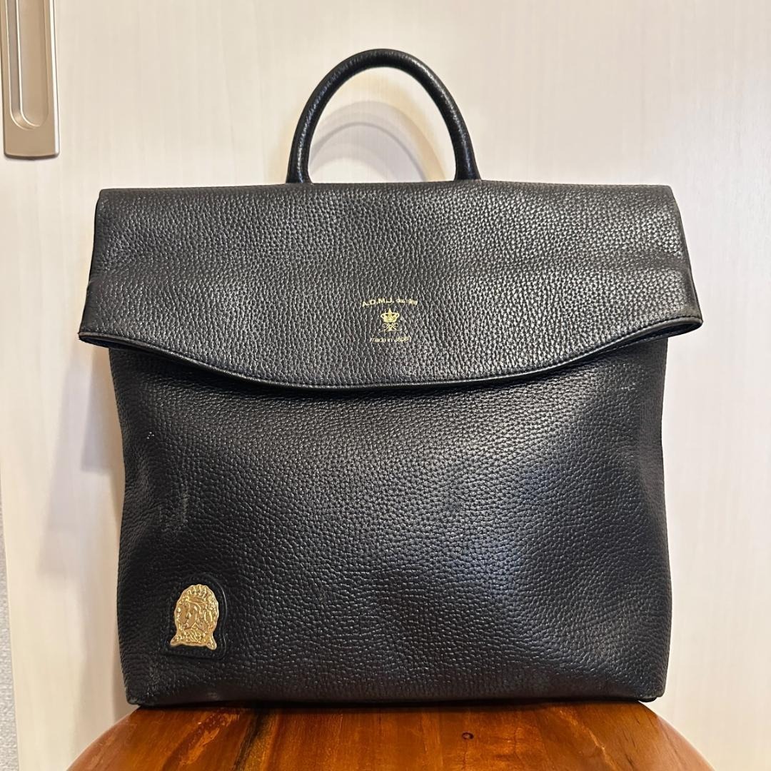 【ADMJ】本革レザーリュック ブラック / bg129_画像1