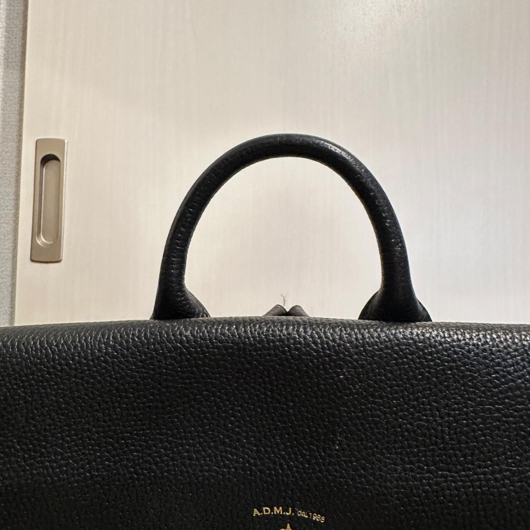 【ADMJ】本革レザーリュック ブラック / bg129_画像3