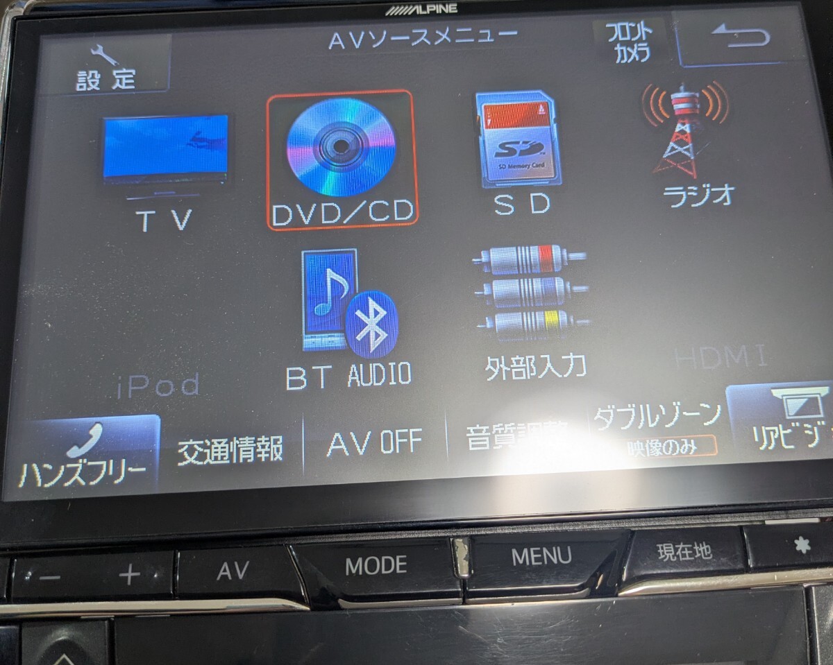 アルパイン アルファード 20系 EX1000 BIGX 10インチ フルセグ DVD Bluetooth USB ヴェルファイアにも？_画像3