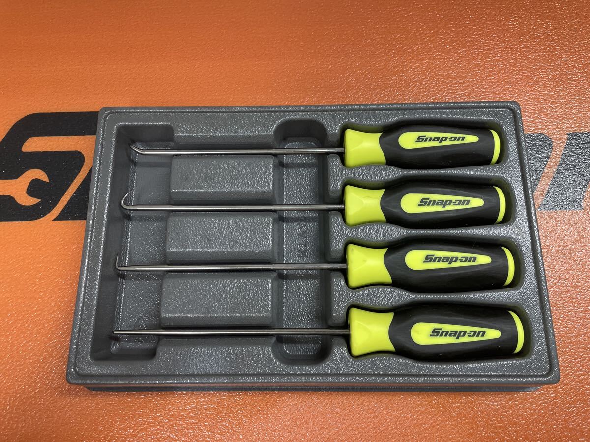 Snap-on ピックツールセット SGLASA604BHV ハイビジ イエロー 4本セット スナップオン ドライバー_画像1