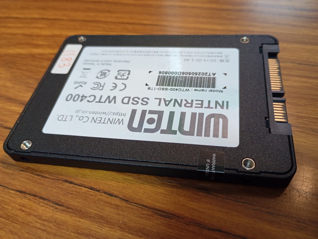 ■ SSD ■ 1024GB ＝ 1TB （1183時間）　WINTEN　WTC400　正常判定　管29_画像3