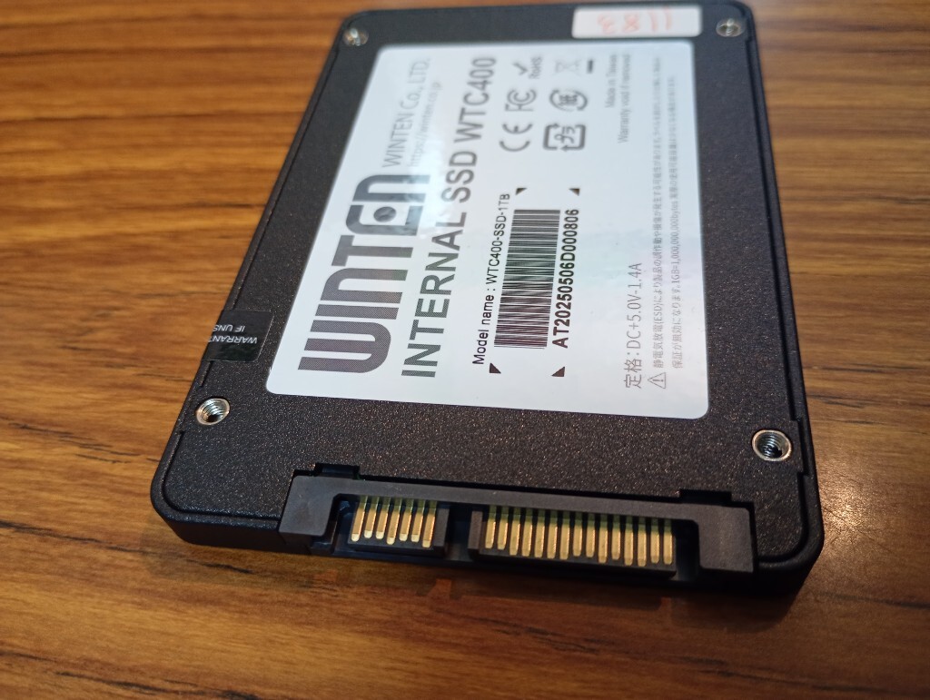 ■ SSD ■ 1024GB ＝ 1TB （1183時間）　WINTEN　WTC400　正常判定　管29_画像5