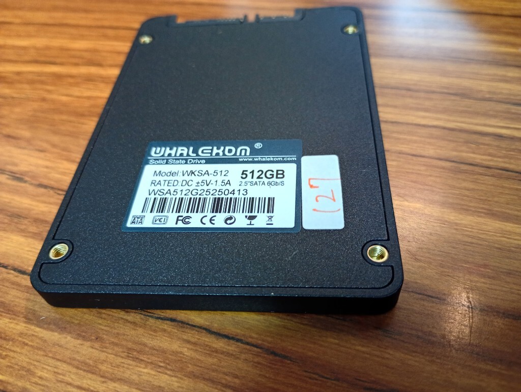 ■ SSD ■ 512GB （127時間）　WHALEKOM　WKSA-512　正常判定　送料無料_画像7