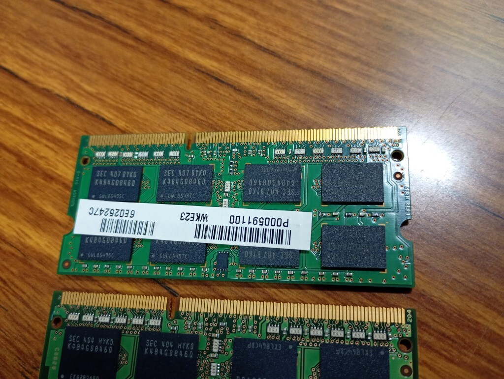 Samsung 【低電圧】 合計16GB（8GB×2枚)　PC3L-12800S　不揃いペア　1408-1404　送料無料_画像5