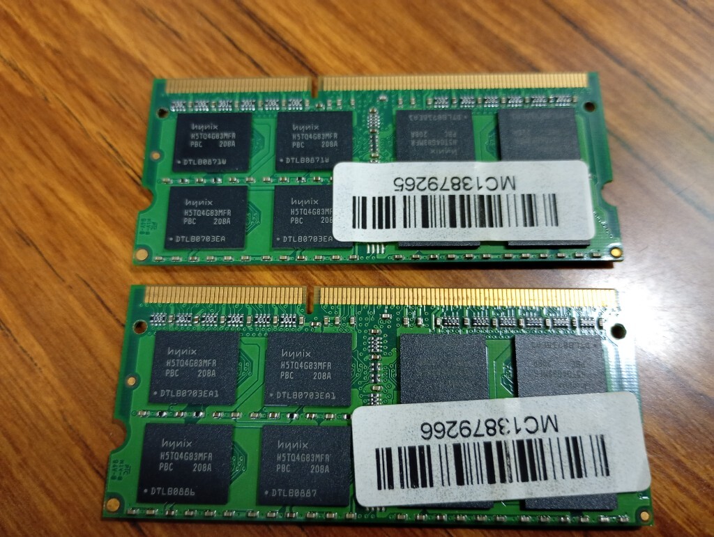 ■【1.5v】 合計16GB(8GB×2枚) PC3-12800S ■SanMax hynix チップ 類■①②_画像6