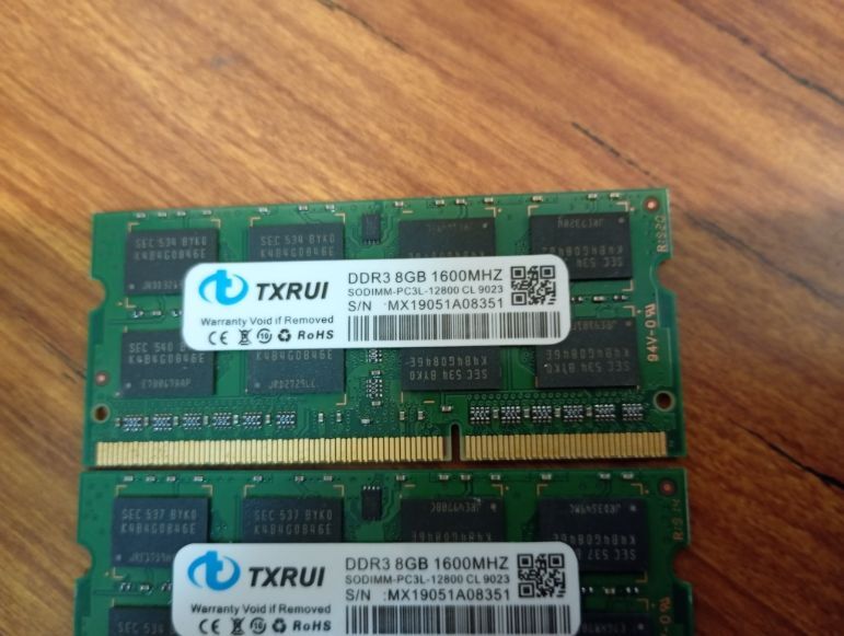 深セン TXRUI 同興瑞 【低電圧】 合計16GB（8GB×2枚)　PC3L-12800S　Samsungチップ　中上級者向け　送料無料_画像2