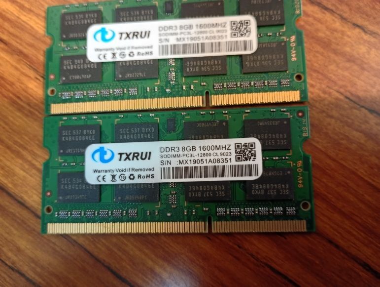 深セン TXRUI 同興瑞 【低電圧】 合計16GB（8GB×2枚)　PC3L-12800S　Samsungチップ　中上級者向け　送料無料_画像3