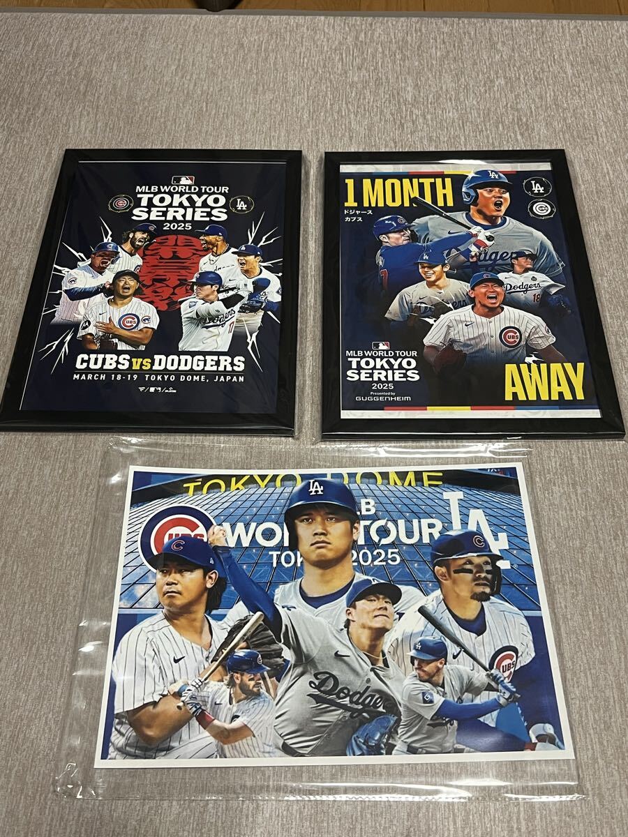 新品　2025ドジャース対カブス　開幕戦デザインA4ポスター　大谷翔平 山本由伸 今永昇太_画像1