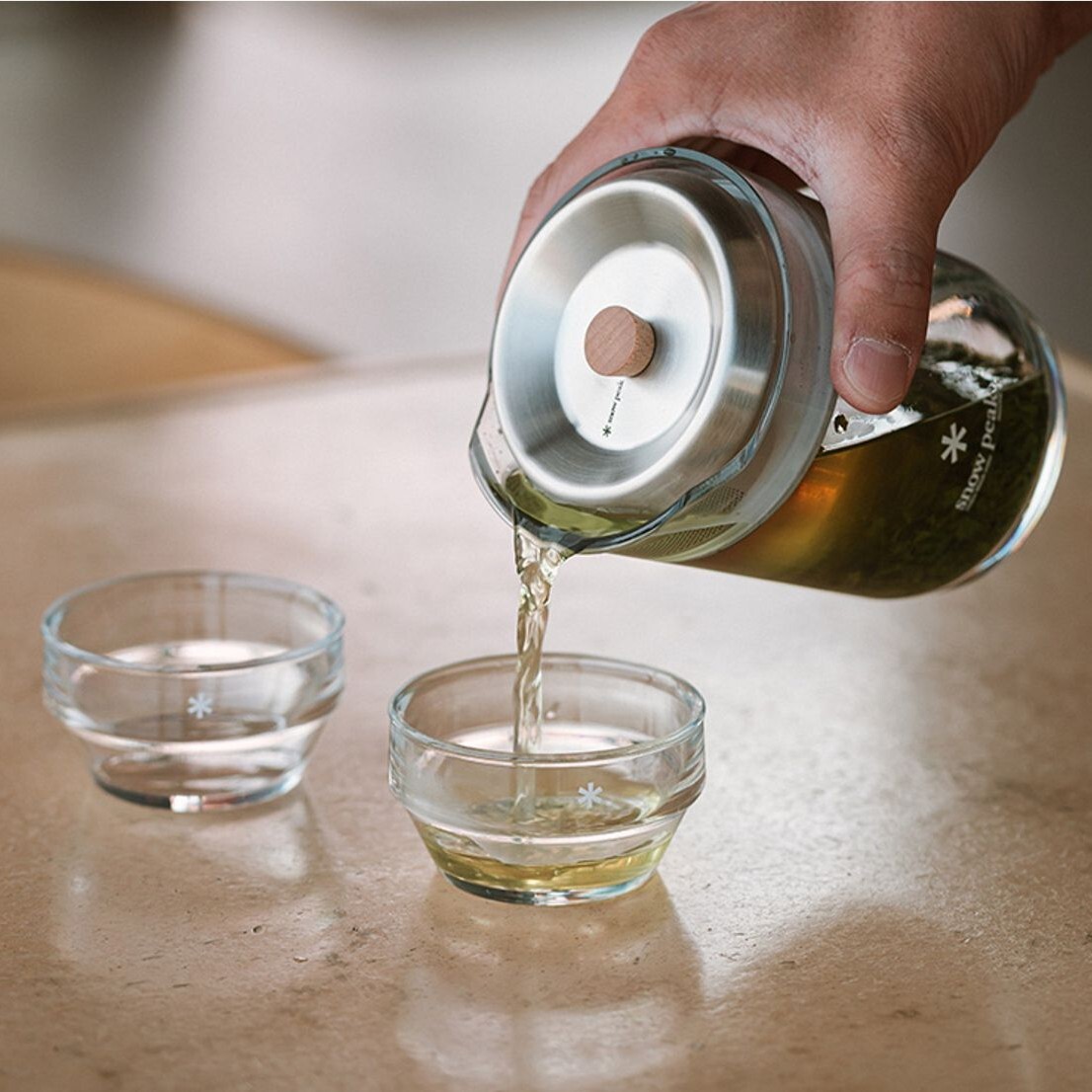 【送料無料・新品未使用】スノーピーク サヨウ CS-340 & マルチキャニスター TW-341 セット ティーポット 湯呑み 茶器 コーヒー Snow Peak _画像7