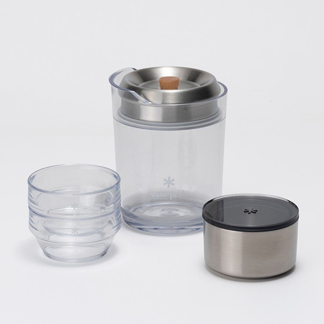 【送料無料・新品未使用】スノーピーク サヨウ CS-340 & マルチキャニスター TW-341 セット ティーポット 湯呑み 茶器 コーヒー Snow Peak _画像3