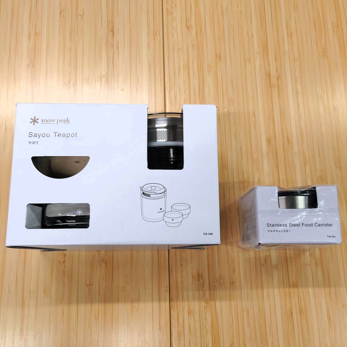 【送料無料・新品未使用】スノーピーク サヨウ CS-340 & マルチキャニスター TW-341 セット ティーポット 湯呑み 茶器 コーヒー Snow Peak _画像1