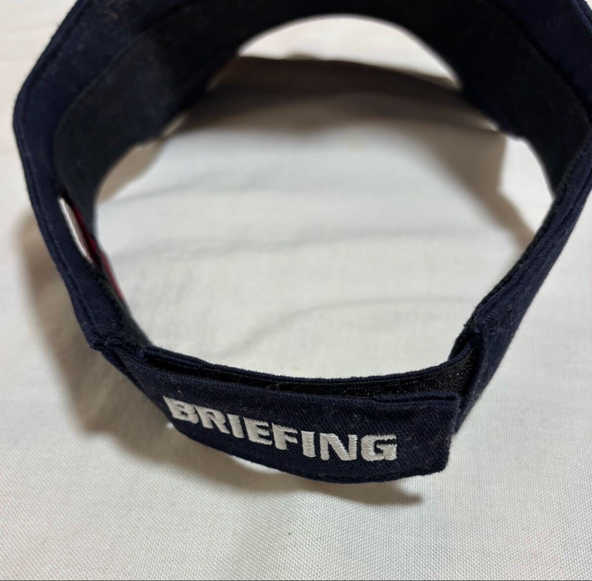 良品BRIEFING GOLFブリーフィングゴルフサンバイザー紺色ネイビーキャップキャロウェイ BEAMS newbalanceパーリーゲイツ好きにも_画像3