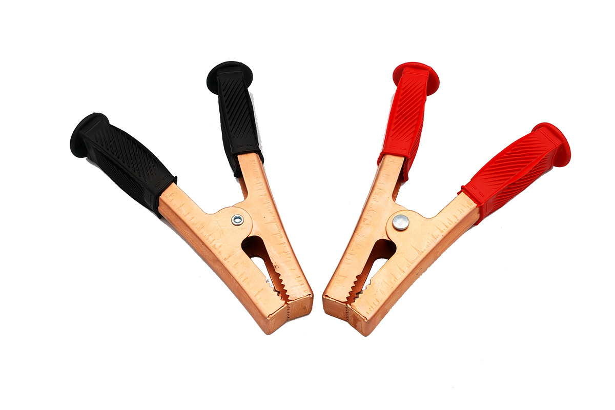 バッテリークリップ 赤と黒 500A ワニ口クリップ バッテリーブースターケーブル_画像3