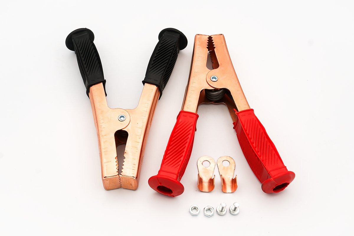 バッテリークリップ 赤と黒 500A ワニ口クリップ バッテリーブースターケーブル_画像5