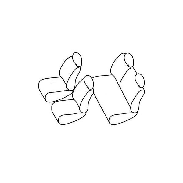 シートカバー デミオ DE3AS / DE3FS / DE5FS ブラック パンチング PVCレザーシートカバー H19/7～H23/6 5人乗り 1セット イス カバー_画像3