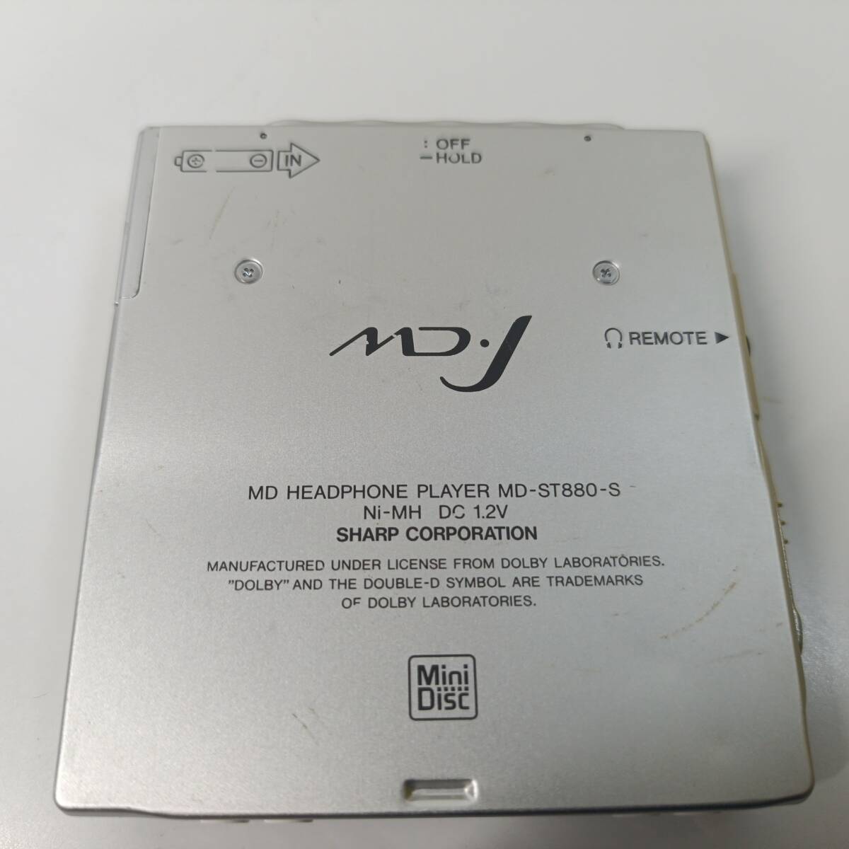 SHARP シャープ MD-ST880 ポータブルMDプレーヤー MDプレーヤー MDウォークマン 動作未確認 中古 匿名配送 現状品_画像4