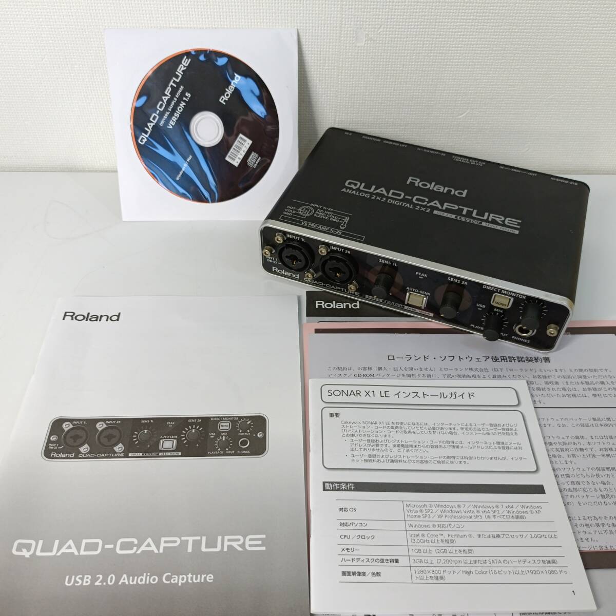 Roland ローランド オーディオインターフェイス QUAD-CAPTURE UA-55 中古 匿名配送 現状品_画像1