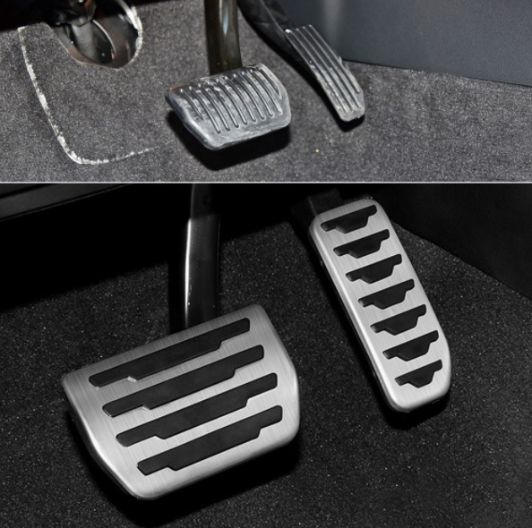 ランドローバー レンジローバー イヴォーク ディスカバリースポーツ ステンレス ペダルカバー ペダル AT用 取付簡単 アクセル ブレーキ_画像4