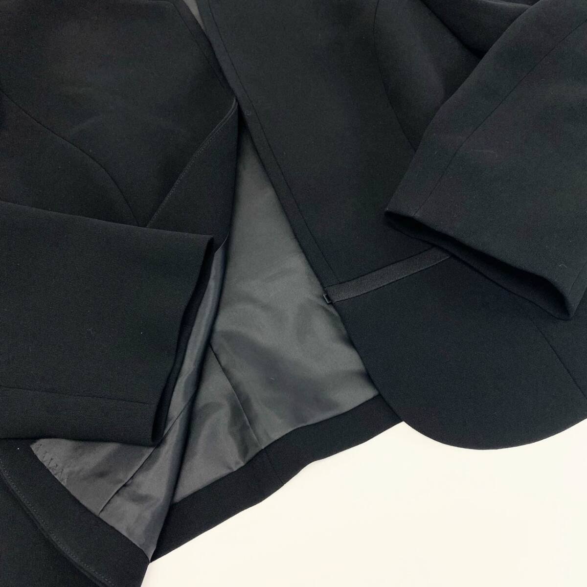 74k4 TOKYO IGIN 東京イギン 大きいサイズ ブラックフォーマル ワンピース ジャケット セットアップ ドレス 17AR ブラック レディースo07t_画像5