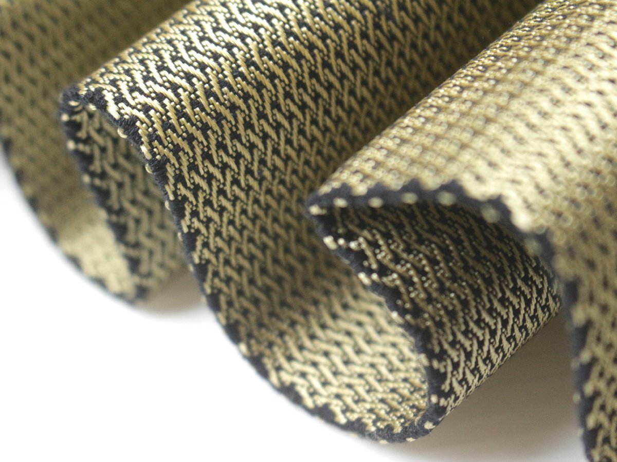 ■未使用■ 紳士物 正絹角帯 幾何学文様 e-3028_画像6